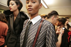 Backstage at Jean Paul Gaultier Couture Spring 2016