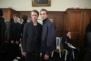 Backstage at Lemaire Men's RTW Fall 2016