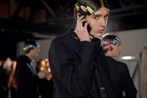 Backstage at Raf Simons men's RTW Fall 2016