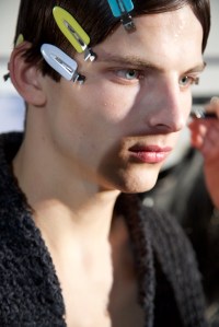 Backstage at Raf Simons men's RTW Fall 2016