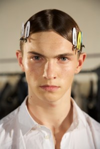 Backstage at Raf Simons men's RTW Fall 2016