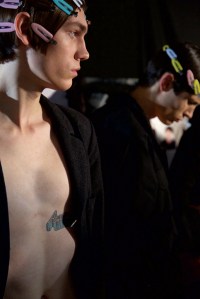 Backstage at Raf Simons men's RTW Fall 2016