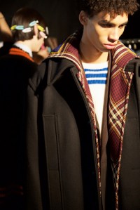 Backstage at Raf Simons men's RTW Fall 2016