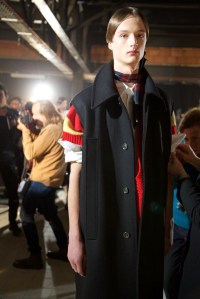 Backstage at Raf Simons men's RTW Fall 2016