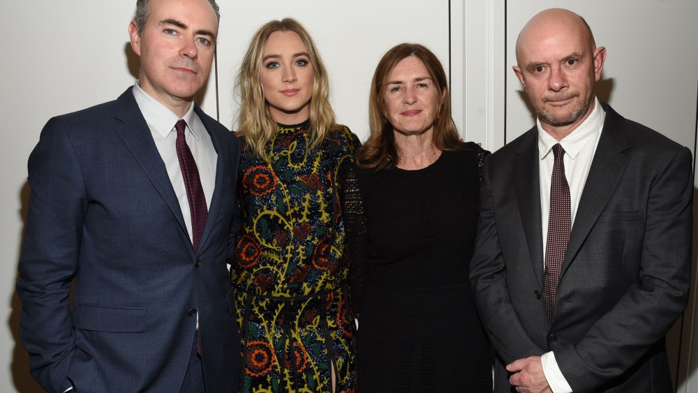 John Crowley, Saoirse Ronan, producer Finola Dwyer and writer Nick Hornby
