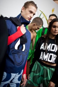 Backstage at Bobby Abley Men's Fall 2016