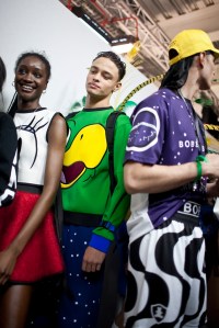 Backstage at Bobby Abley Men's Fall 2016
