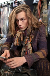 Backstage at Missoni Men's Fall 2016