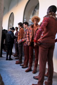 Backstage at Missoni Men's Fall 2016