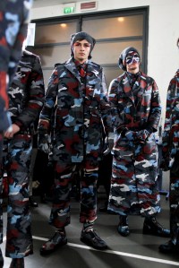Backstage at Moncler Gamme Bleu Men's Fall 2016