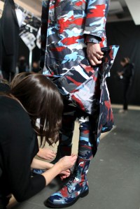 Backstage at Moncler Gamme Bleu Men's Fall 2016