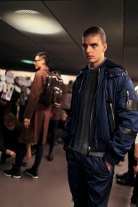 Backstage at Versace Men's Fall 2016