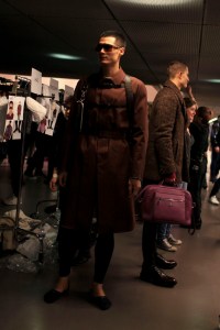 Backstage at Versace Men's Fall 2016