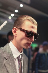 Backstage at Versace Men's Fall 2016