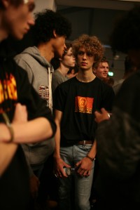 Backstage at Burberry Men's Fall 2016
