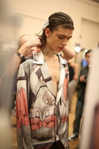 Backstage at JW Anderson Men's Fall 2016