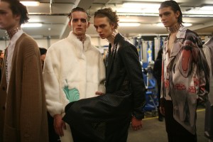 Backstage at JW Anderson Men's Fall 2016