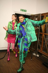 Backstage at Moschino Men's Fall 2016