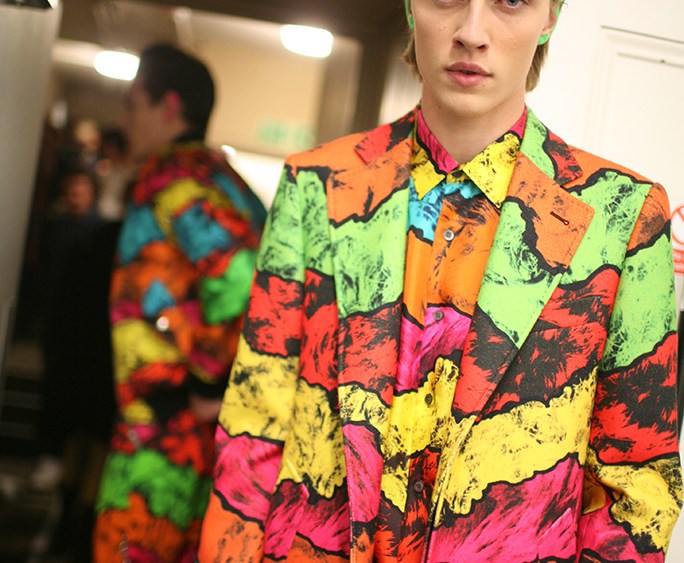 Backstage at Moschino Men's Fall 2016