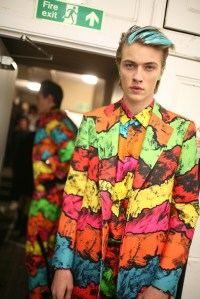 Backstage at Moschino Men's Fall 2016