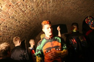 Backstage at Moschino Men's Fall 2016