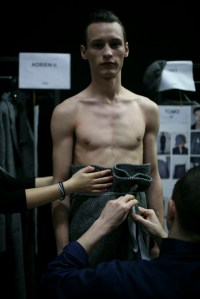 Backstage at Lucio Vanotti Men's Fall 2016