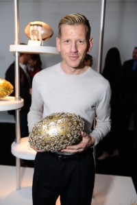 Paul Andrew NFL unveils Super Bowl 50 Bespoke designer footballs in collaboration with CFDA, New York, America - 20 Jan 2016
