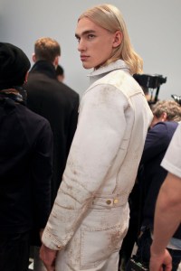 Backstage at Calvin Klein Collection Men's Fall 2016