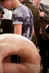 Backstage at Dries Van Noten Men's Fall 2016