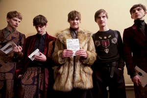 Backstage at Dries Van Noten Men's Fall 2016