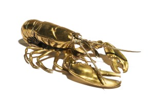 late Victorian brass novelty inkwell