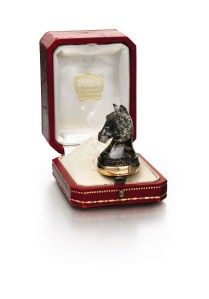 A desk clock by Cartier