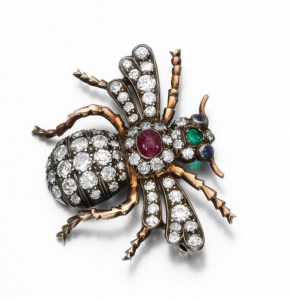 gem-set diamond brooch