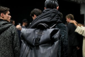 Backstage at Emporio Armani Men's Fall 2016