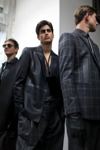 Backstage at Emporio Armani Men's Fall 2016