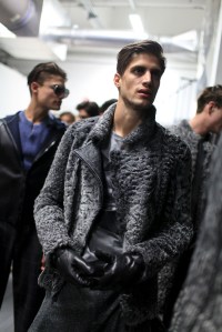 Backstage at Emporio Armani Men's Fall 2016
