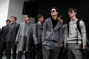 Backstage at Emporio Armani Men's Fall 2016