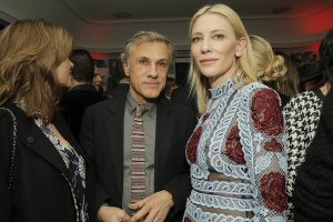 Christoph Waltz with Cate Blanchett in Erdem.
