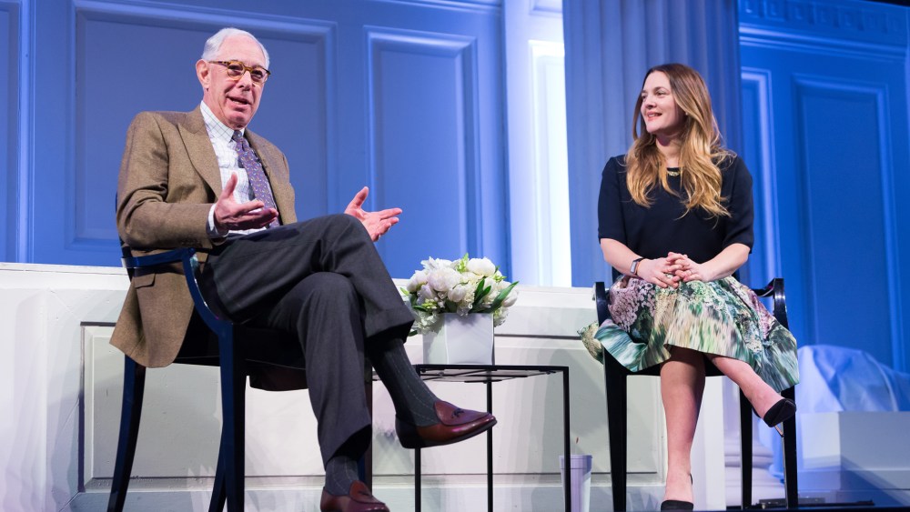 Arie Kopelman and Drew Barrymore at 2016 financo forum