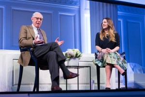 Arie Kopelman and Drew Barrymore at 2016 financo forum