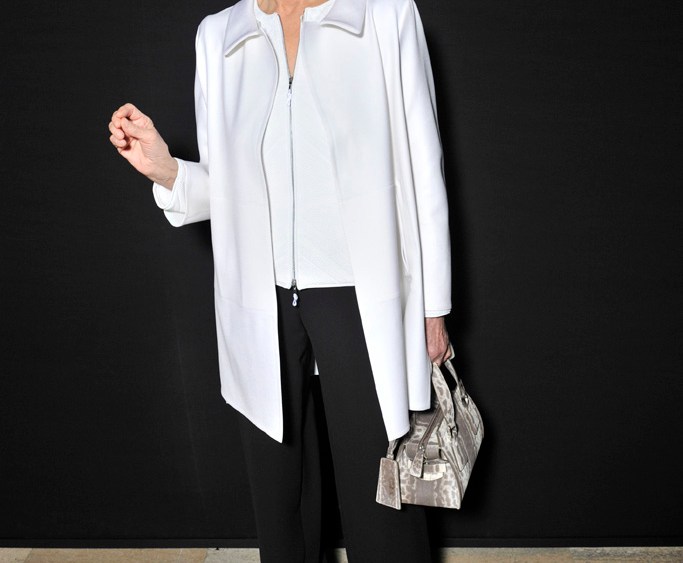 Charlotte Rampling front row armani privé couture spring 2016