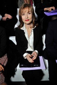 Isabelle Huppert front row armani privé couture spring 2016
