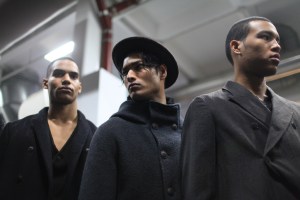 Backstage at Giorgio Armani Men's Fall 2016