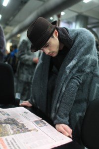 Backstage at Giorgio Armani Men's Fall 2016