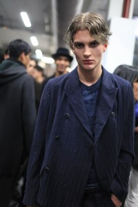 Backstage at Giorgio Armani Men's Fall 2016