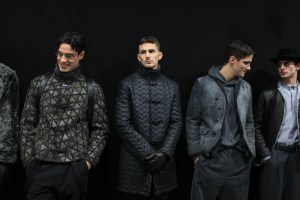 Backstage at Giorgio Armani Men's Fall 2016