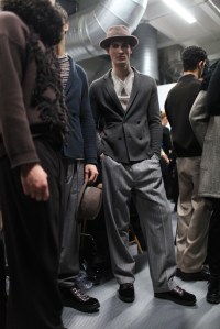 Backstage at Giorgio Armani Men's Fall 2016