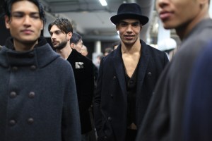 Backstage at Giorgio Armani Men's RTW Fall 2016