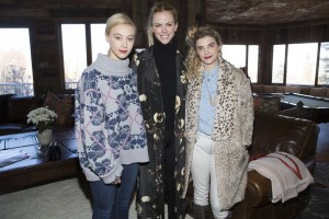 Sarah Gadon, Brooklyn Decker and Megan Ferguson at Glamour Luncheon for Women Rewriting Hollywood