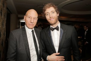 Sir Patrick Stewart and Thomas Middleditch HBO Post Golden Globes Party, Inside, Los Angeles, America - 10 Jan 2016